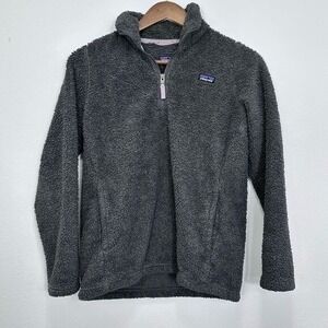 Patagonia Kids‎ Dark Grey Quarter Zip Fleece Size XL 14 Outdoors Hiking Camping
